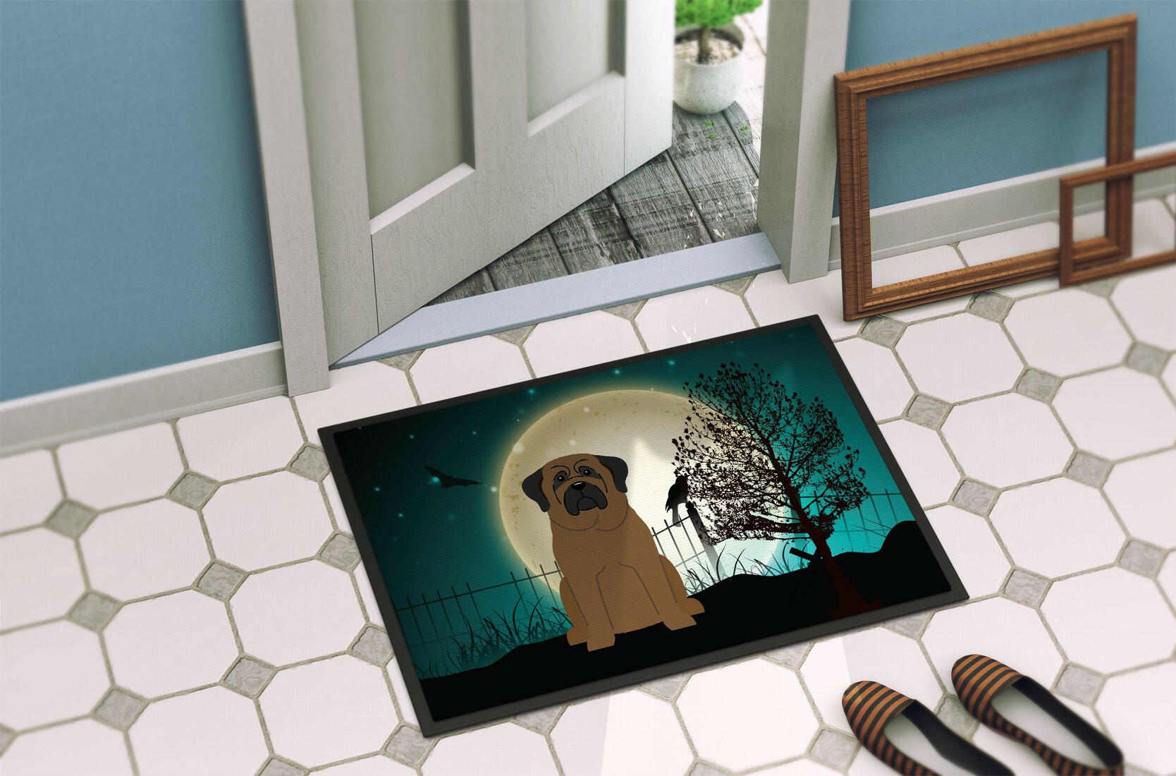 Halloween Scary Bullmastiff Indoor or Outdoor Mat 24x36 BB2274JMAT - the-store.com