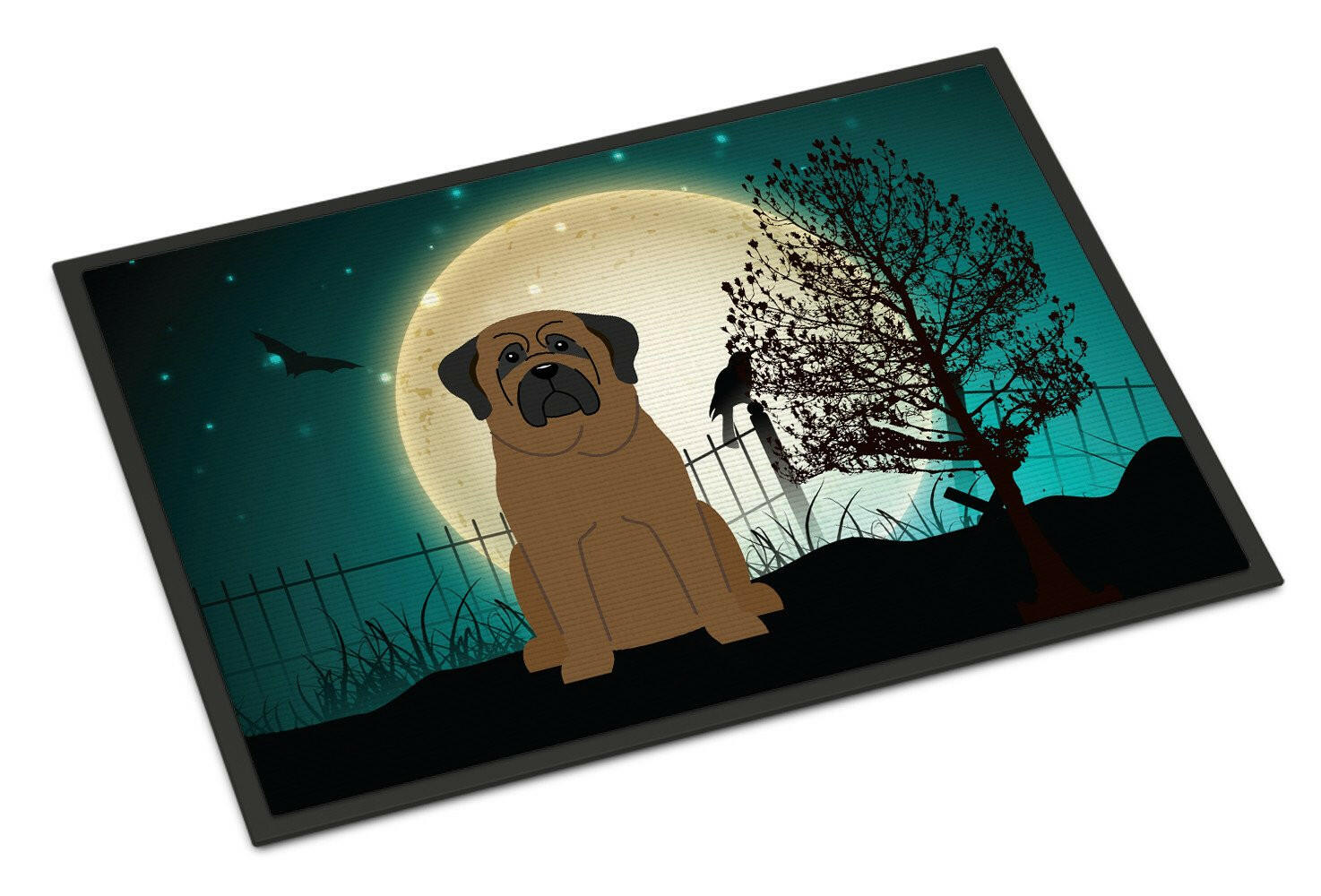 Halloween Scary Bullmastiff Indoor or Outdoor Mat 18x27 BB2274MAT - the-store.com