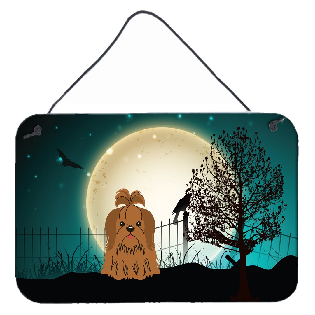 Halloween Scary Shih Tzu Chocolate Wall or Door Hanging Prints BB2276DS812 by Caroline&#39;s Treasures