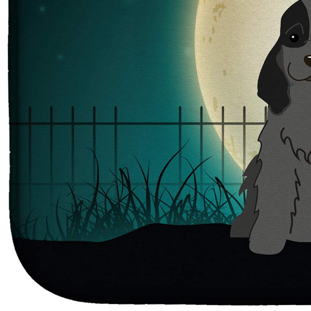 Halloween Scary Cocker Spaniel Black Dish Drying Mat BB2282DDM  the-store.com.