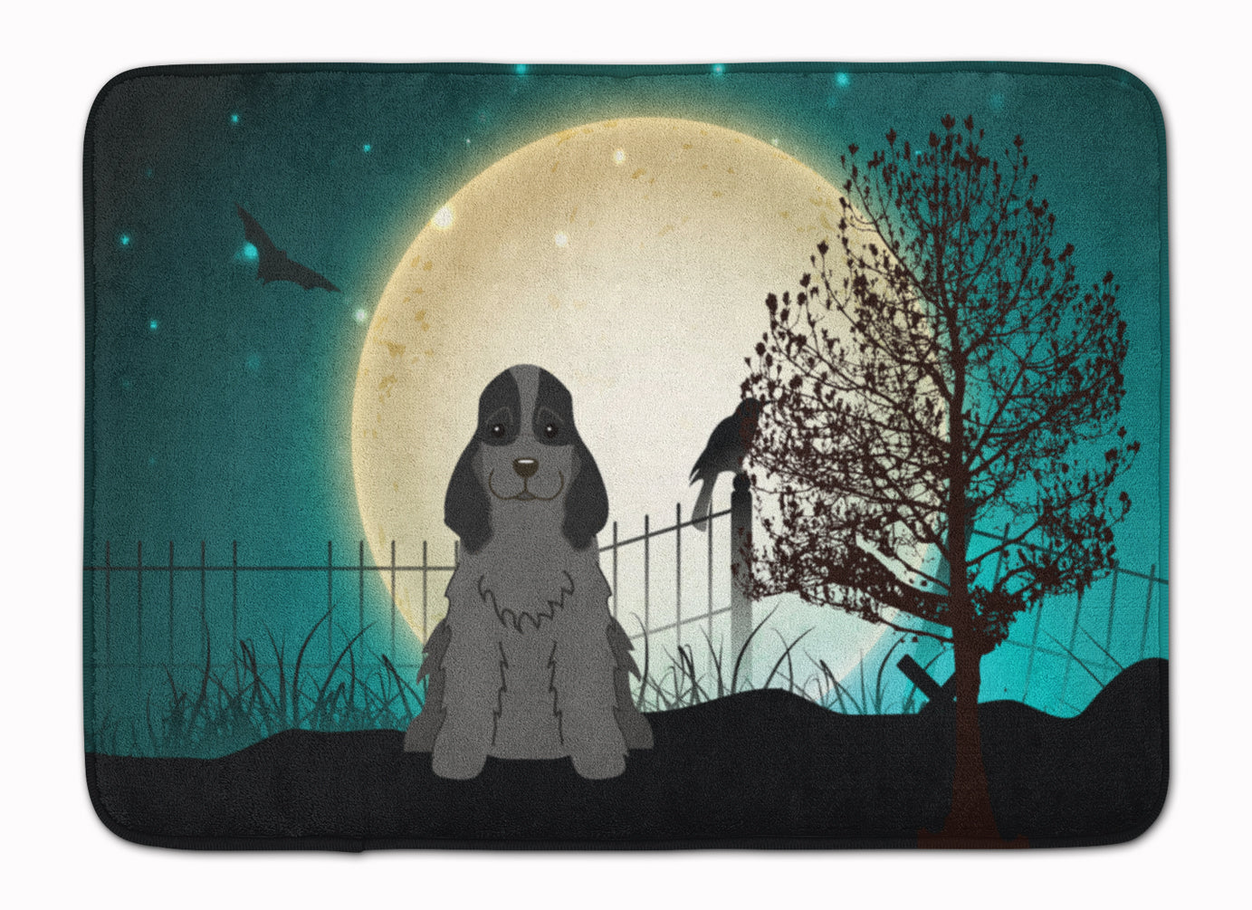 Halloween Scary Cocker Spaniel Black Machine Washable Memory Foam Mat BB2282RUG - the-store.com