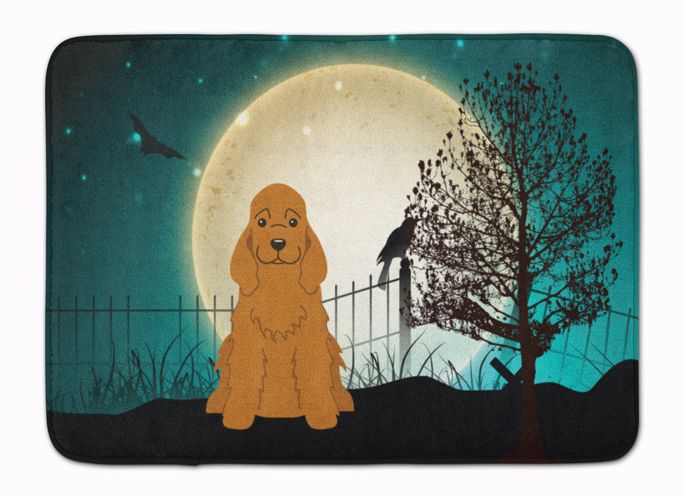 Halloween Scary Cocker Spaniel Red Machine Washable Memory Foam Mat BB2285RUG - the-store.com