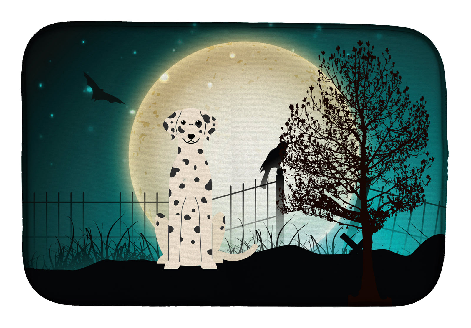 Halloween Scary Dalmatian Dish Drying Mat BB2287DDM  the-store.com.