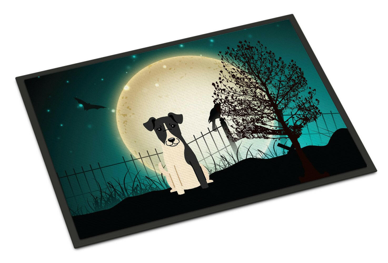 Halloween Scary Smooth Fox Terrier Indoor or Outdoor Mat 24x36 BB2288JMAT - the-store.com