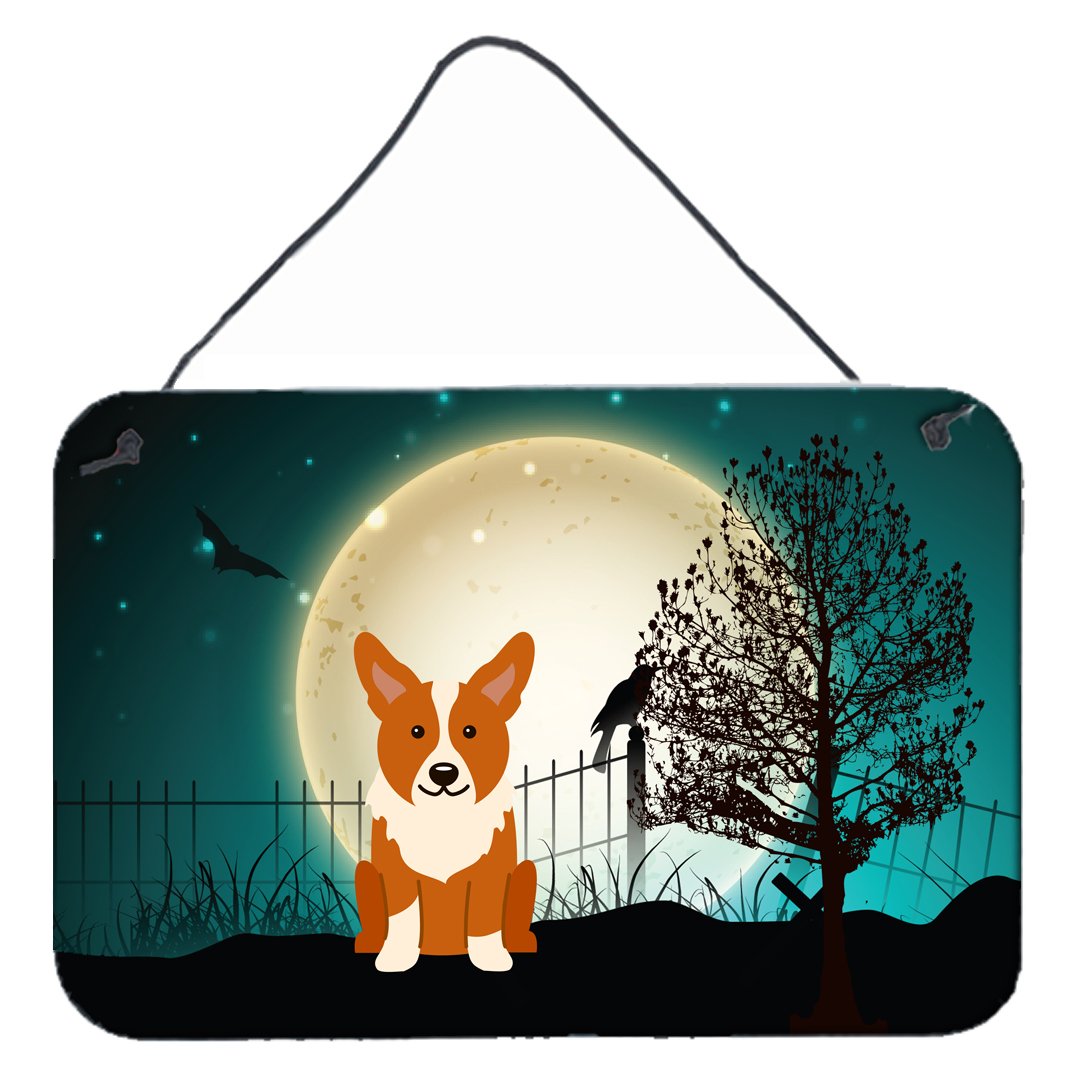 Halloween Scary Corgi Wall or Door Hanging Prints BB2290DS812 by Caroline&#39;s Treasures