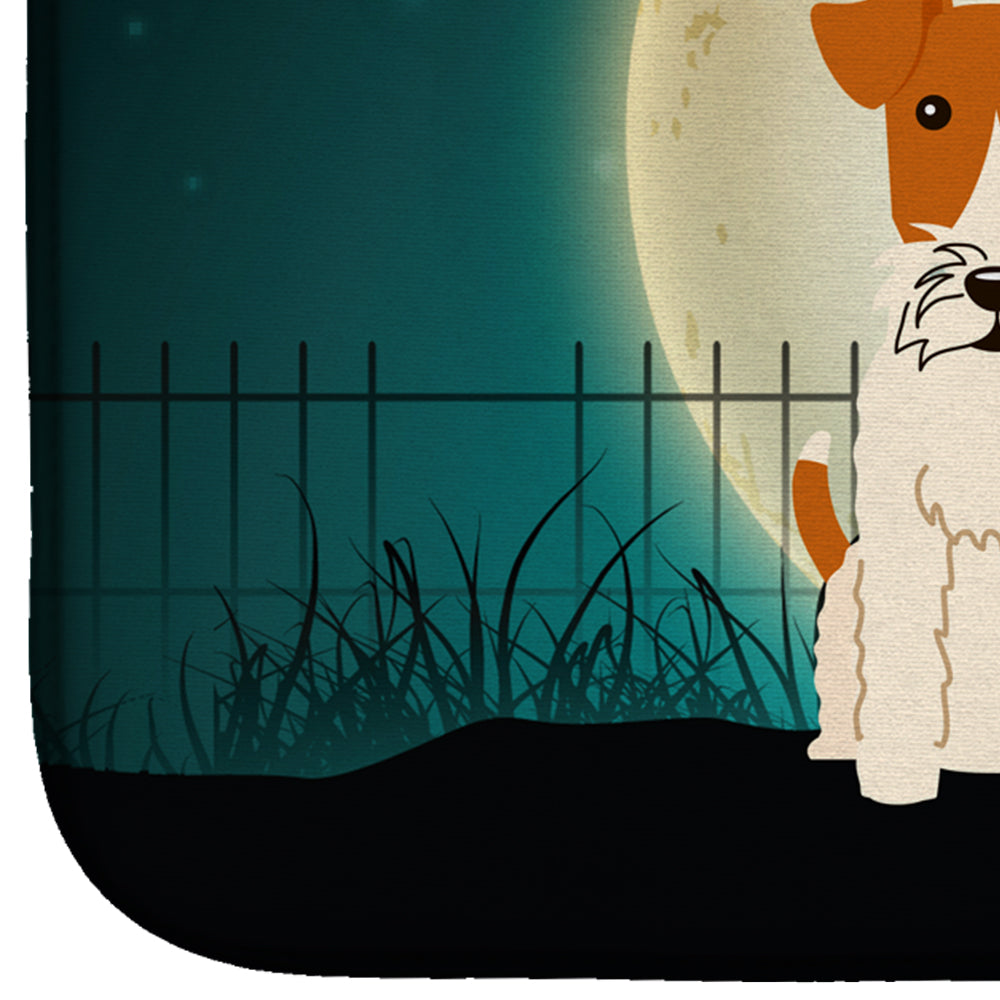 Halloween Scary Wire Fox Terrier Dish Drying Mat BB2291DDM  the-store.com.