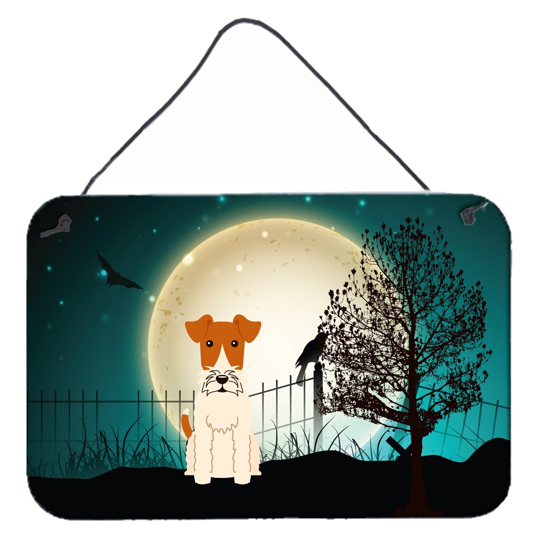 Halloween Scary Wire Fox Terrier Wall or Door Hanging Prints BB2291DS812 by Caroline's Treasures