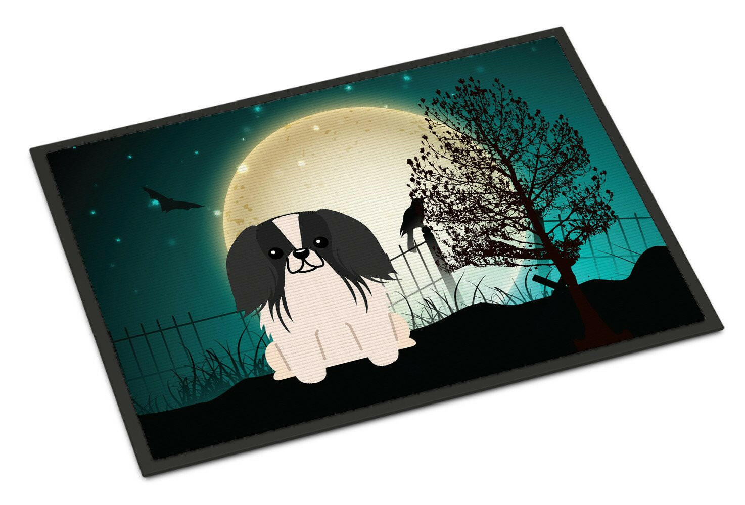 Halloween Scary Pekingnese Black White Indoor or Outdoor Mat 24x36 BB2295JMAT - the-store.com