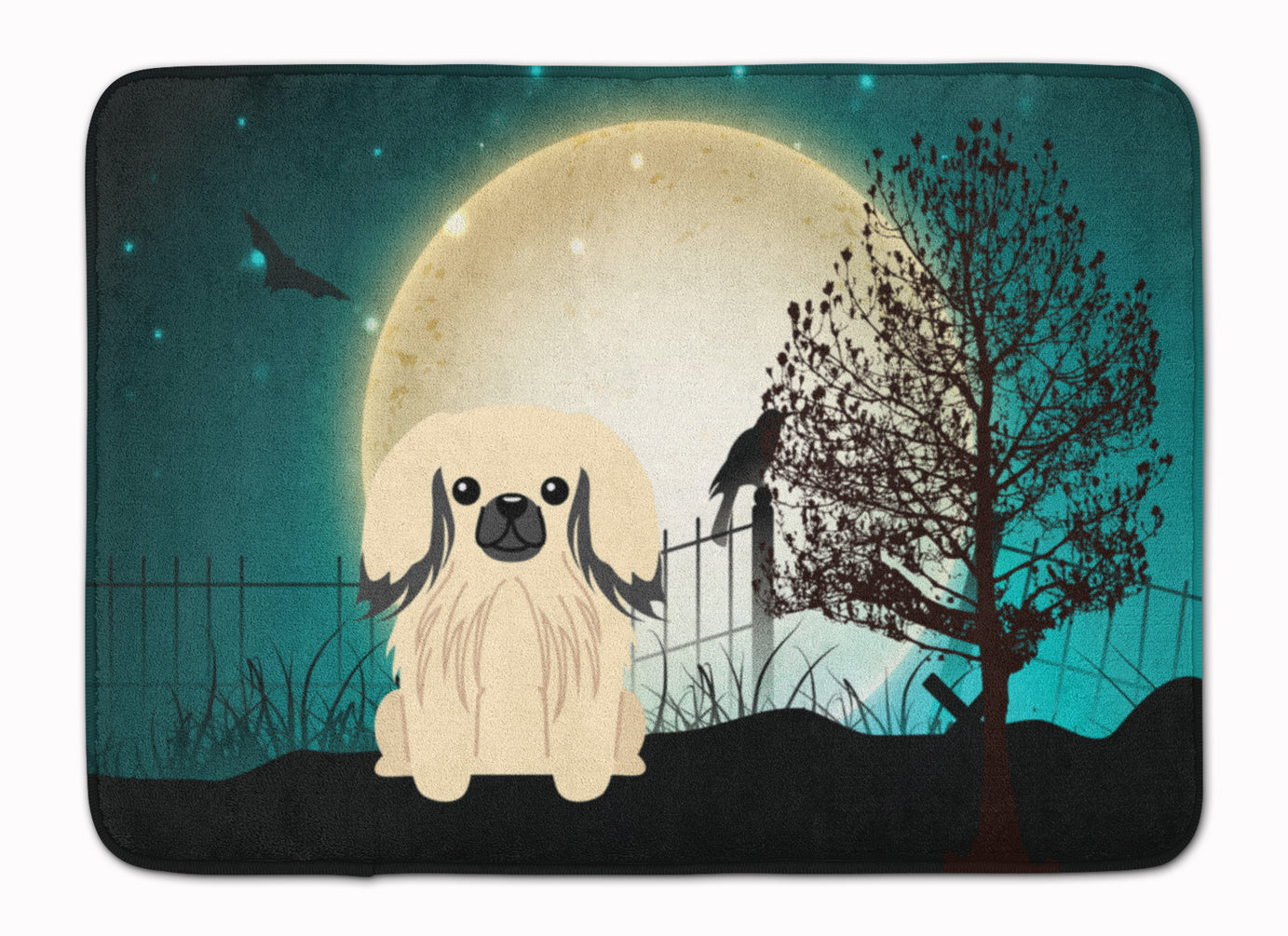 Halloween Scary Pekingnese Cream Machine Washable Memory Foam Mat BB2296RUG - the-store.com