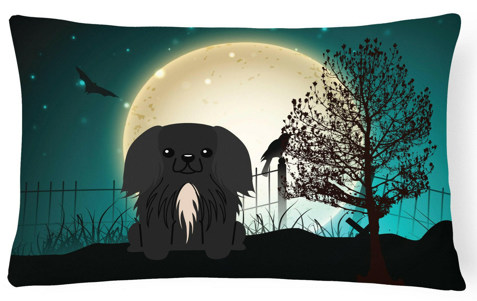 Halloween Scary Pekingnese Black Canvas Fabric Decorative Pillow BB2297PW1216 by Caroline's Treasures