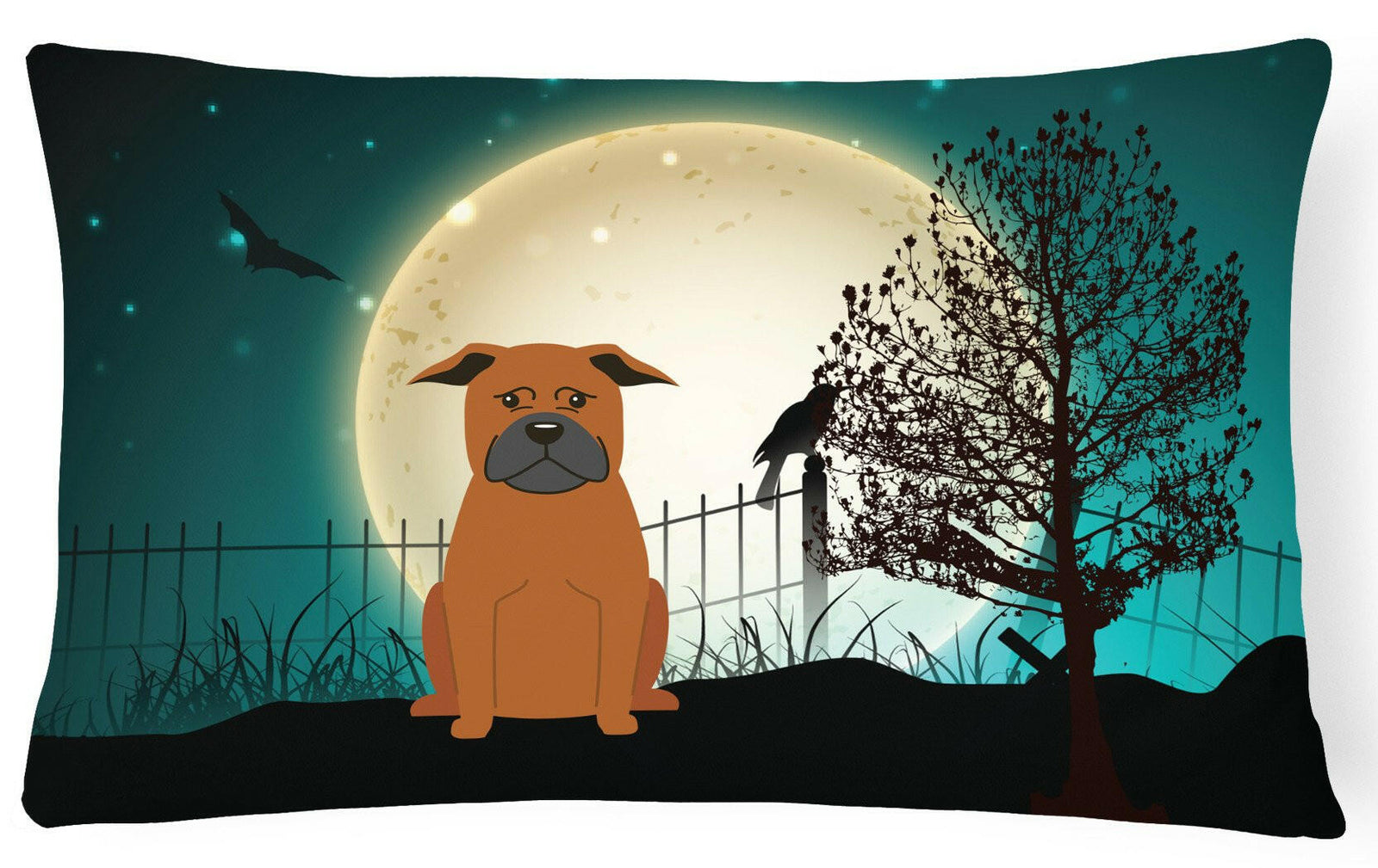 Halloween Scary Chinese Chongqing Dog Canvas Fabric Decorative Pillow BB2301PW1216 by Caroline's Treasures