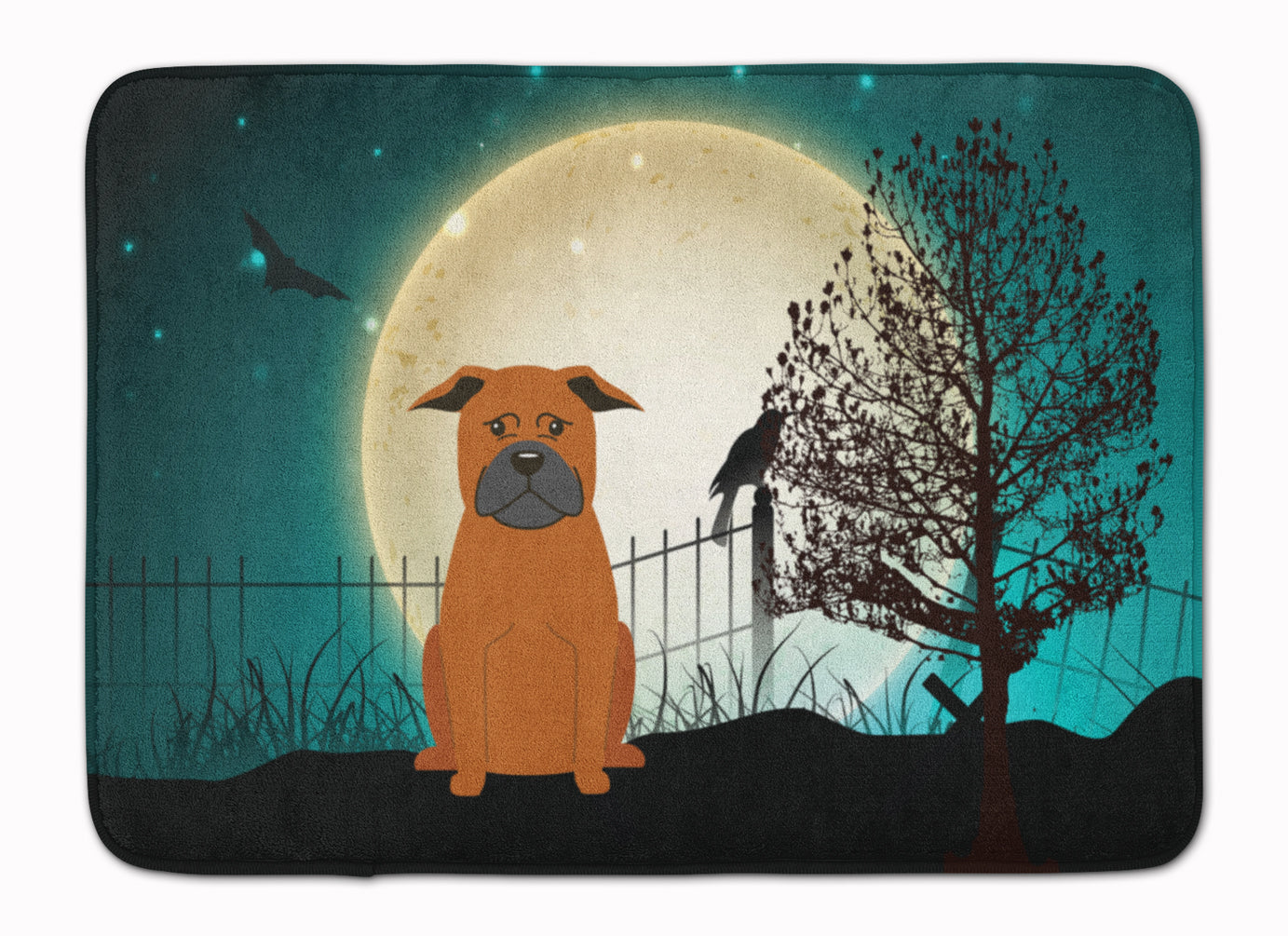 Halloween Scary Chinese Chongqing Dog Machine Washable Memory Foam Mat BB2301RUG - the-store.com