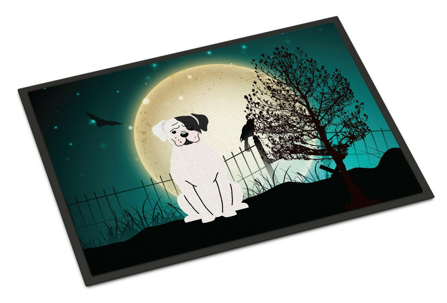 Halloween Scary White Boxer Cooper Indoor or Outdoor Mat 24x36 BB2304JMAT - the-store.com