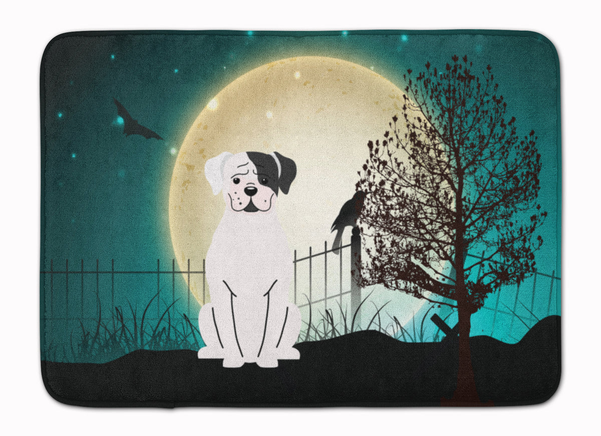 Halloween Scary White Boxer Cooper Machine Washable Memory Foam Mat BB2304RUG - the-store.com