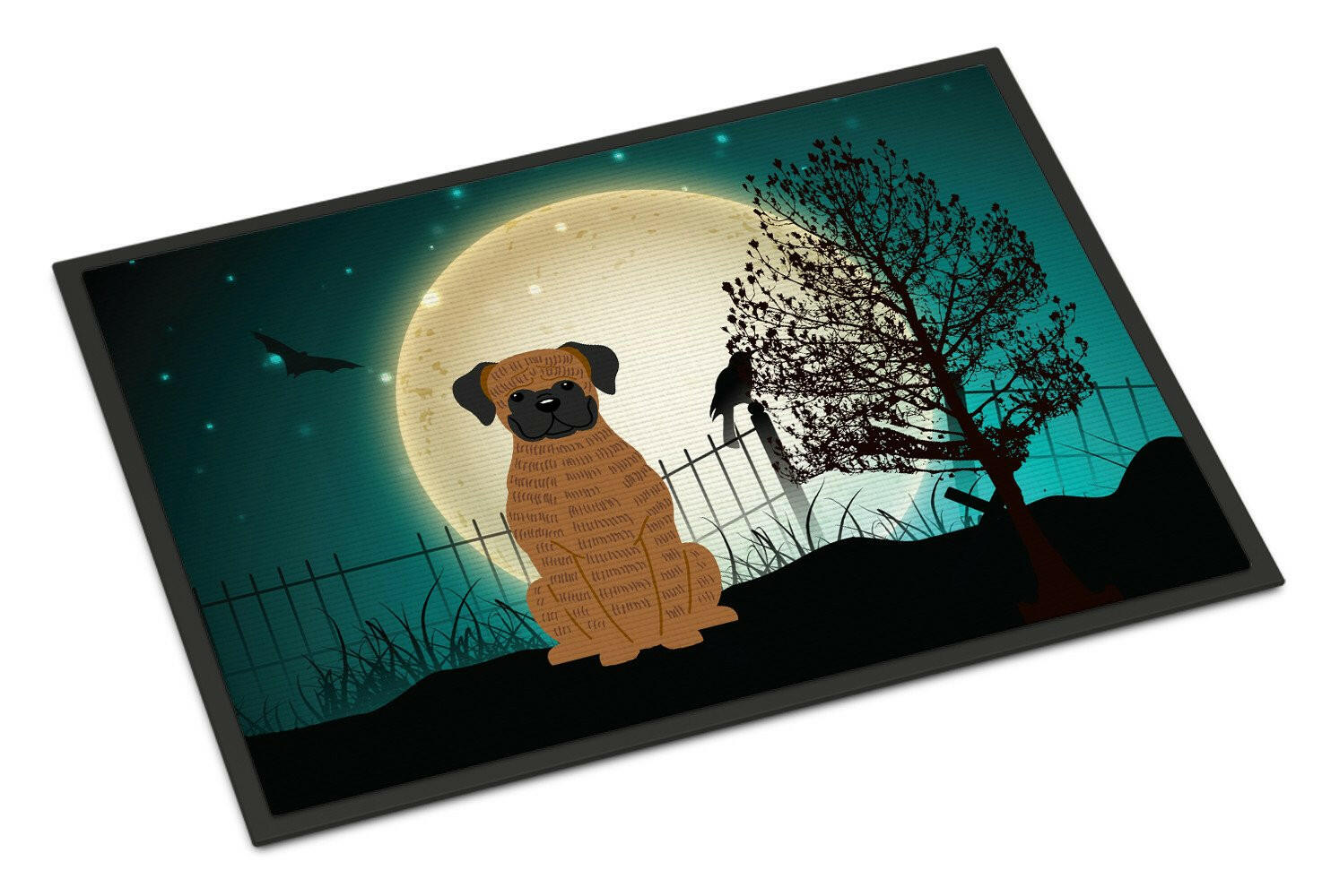 Halloween Scary Brindle Boxer Indoor or Outdoor Mat 24x36 BB2307JMAT - the-store.com