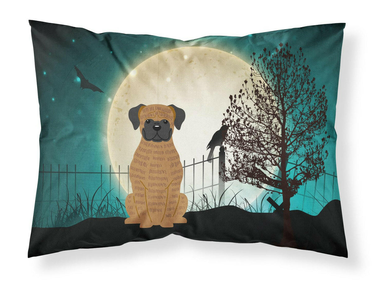 Halloween Scary Brindle Boxer Fabric Standard Pillowcase BB2307PILLOWCASE by Caroline&#39;s Treasures
