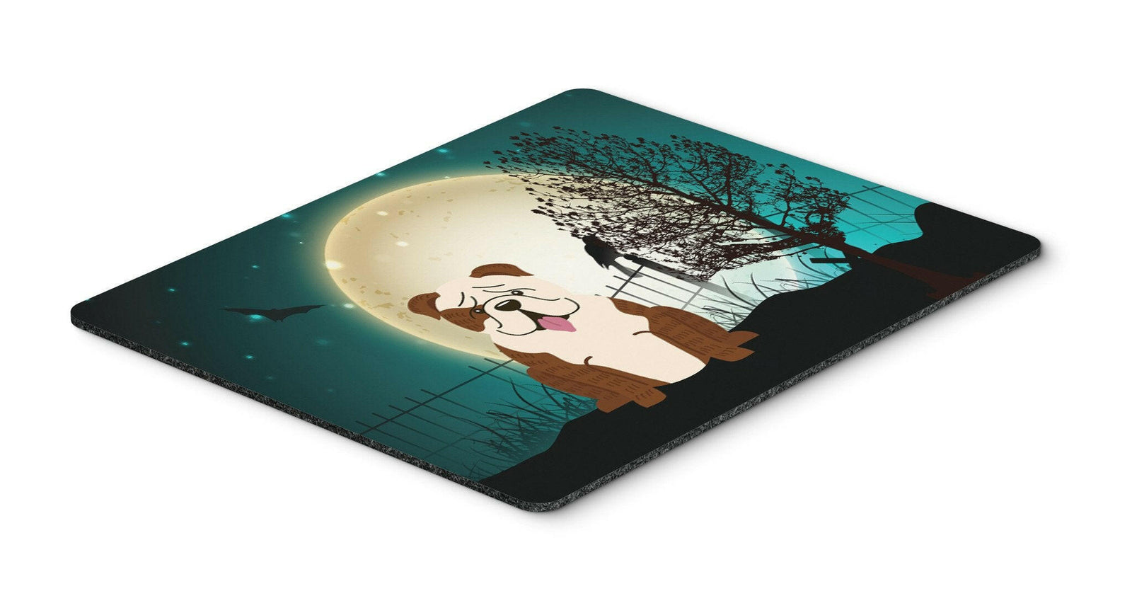 Halloween Scary  English Bulldog Brindle White Mouse Pad, Hot Pad or Trivet BB2311MP by Caroline's Treasures