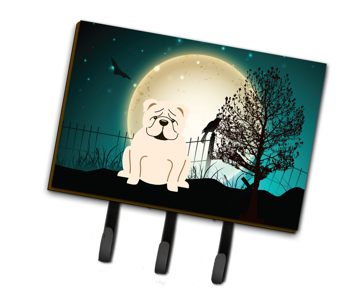 Halloween Scary English Bulldog White Leash or Key Holder BB2313TH68  the-store.com.