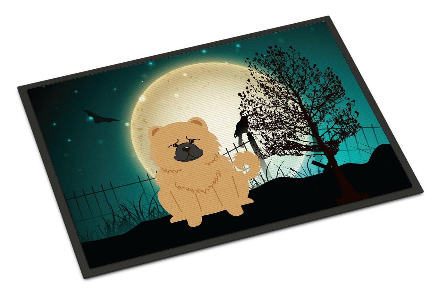 Halloween Scary Chow Chow Cream Indoor or Outdoor Mat 24x36 BB2334JMAT - the-store.com