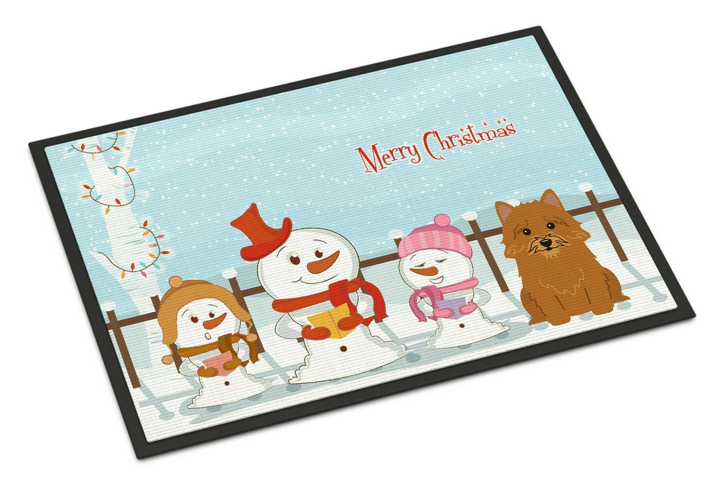 Merry Christmas Carolers Norwich Terrier Indoor or Outdoor Mat 24x36 BB2351JMAT - the-store.com