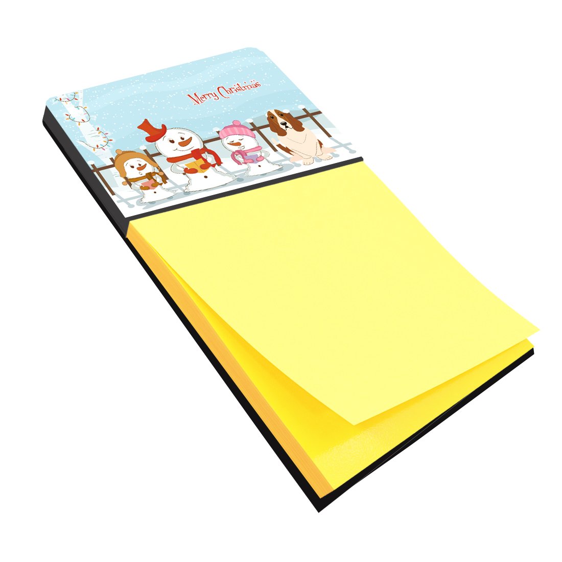 Merry Christmas Carolers Basset Hound Sticky Note Holder BB2352SN by Caroline&#39;s Treasures