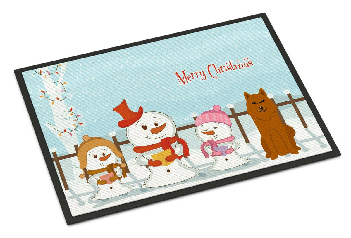 Merry Christmas Carolers Karelian Bear Dog Indoor or Outdoor Mat 24x36 BB2353JMAT - the-store.com