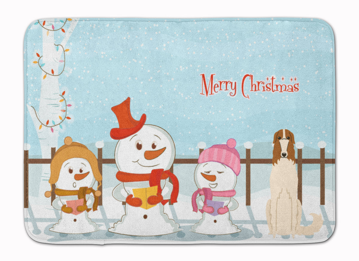 Merry Christmas Carolers Borzoi Machine Washable Memory Foam Mat BB2354RUG - the-store.com