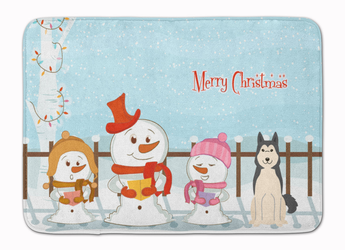 Merry Christmas Carolers West Siberian Laika Spitz Machine Washable Memory Foam Mat BB2356RUG - the-store.com