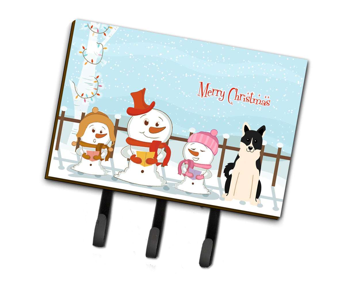 Merry Christmas Carolers Russo-European Laika Spitz Leash or Key Holder  the-store.com.