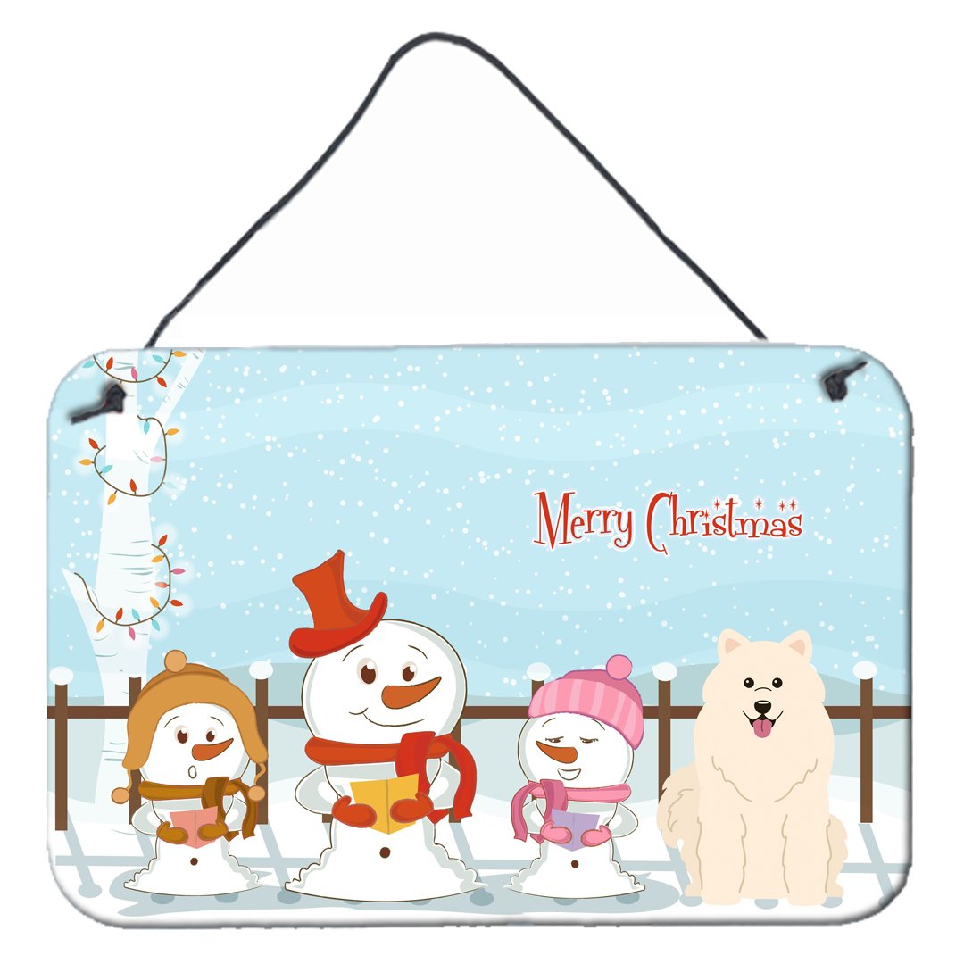 Merry Christmas Carolers Samoyed Wall or Door Hanging Prints BB2361DS812 by Caroline&#39;s Treasures