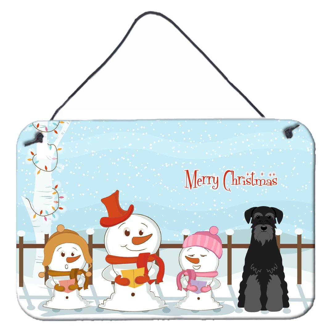 Merry Christmas Carolers Standard Schnauzer Black Wall or Door Hanging Prints BB2363DS812 by Caroline's Treasures