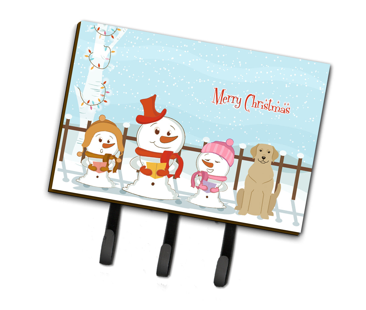 Merry Christmas Carolers Yellow Labrador Leash or Key Holder BB2386TH68  the-store.com.