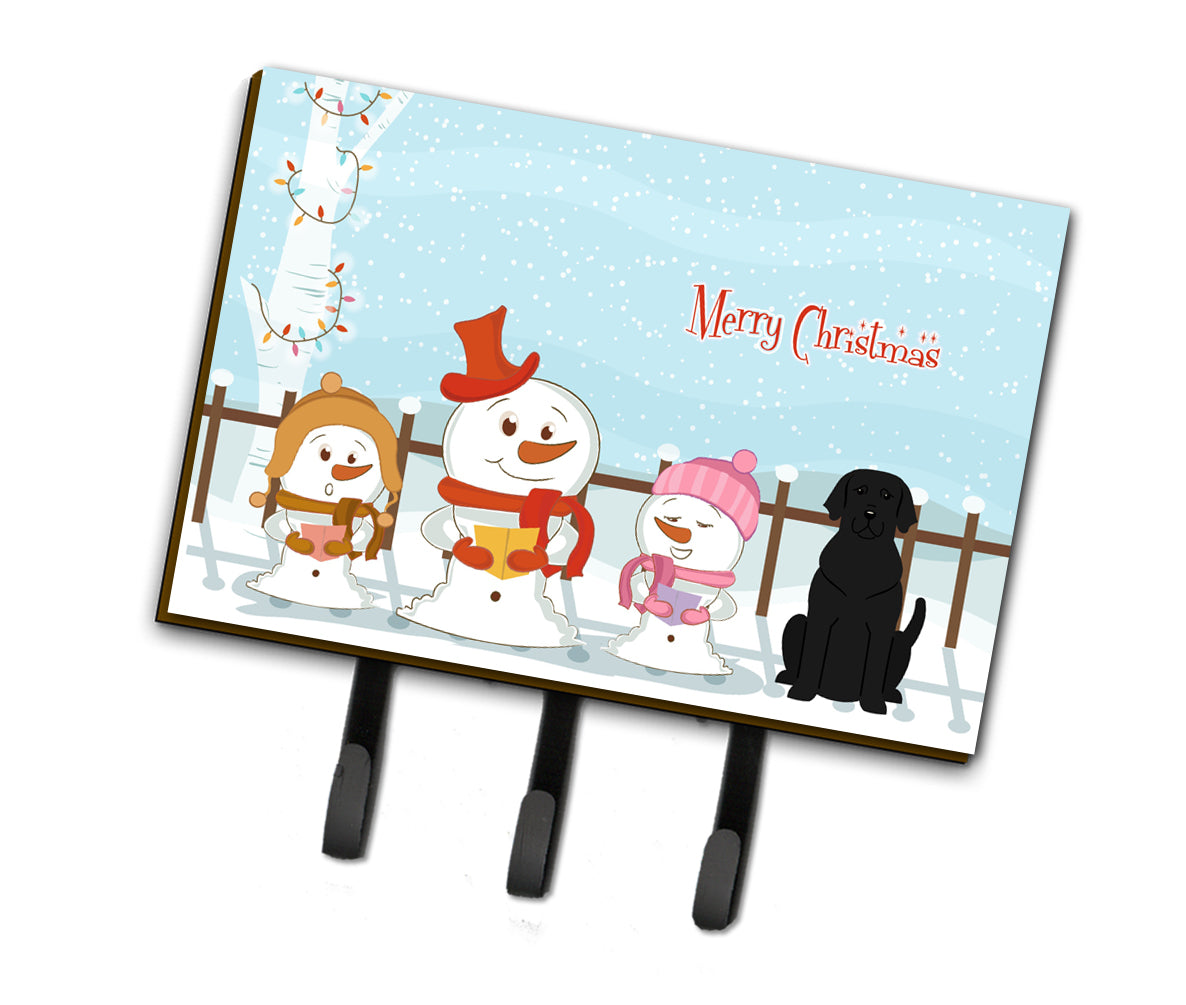 Merry Christmas Carolers Black Labrador Leash or Key Holder BB2388TH68  the-store.com.