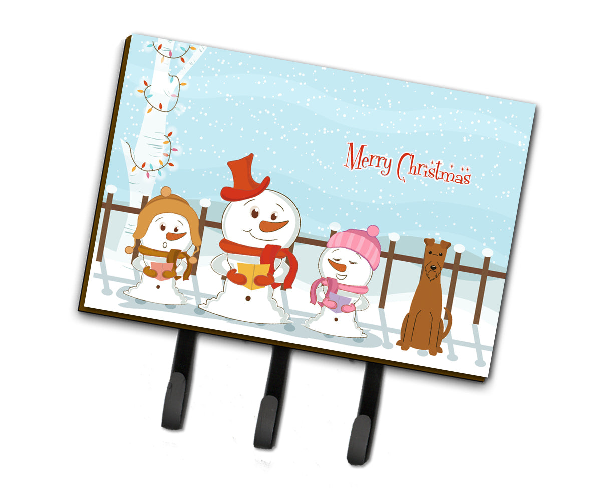 Merry Christmas Carolers Irish Terrier Leash or Key Holder BB2393TH68  the-store.com.