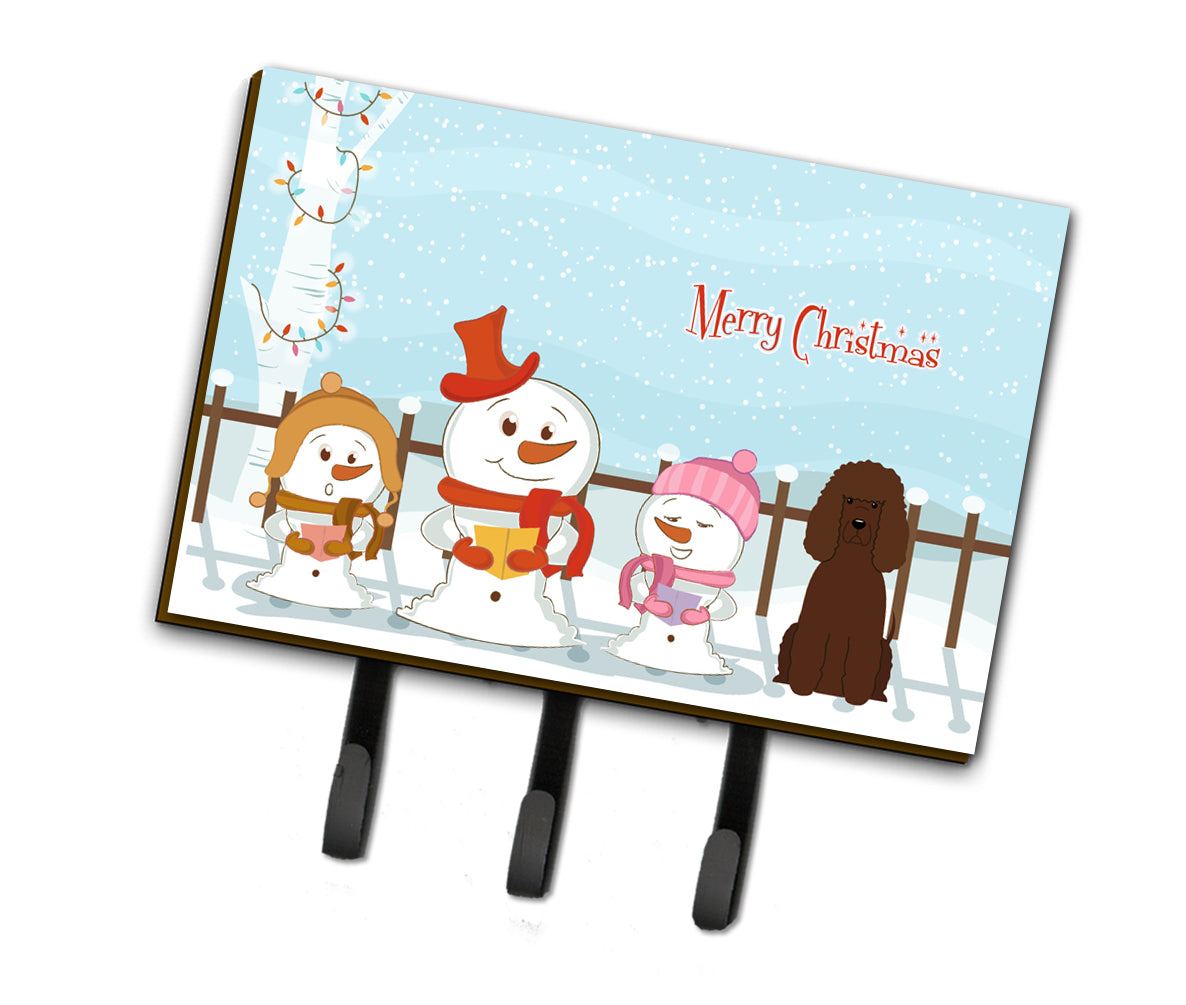 Merry Christmas Carolers Irish Water Spaniel Leash or Key Holder BB2394TH68  the-store.com.