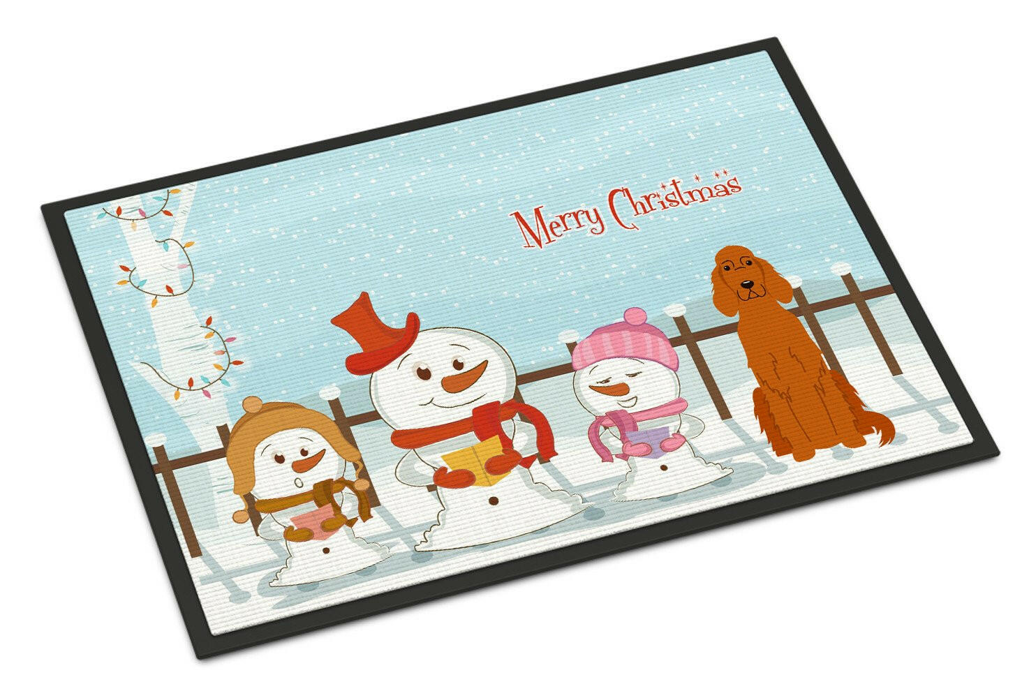 Merry Christmas Carolers Irish Setter Indoor or Outdoor Mat 24x36 BB2395JMAT - the-store.com