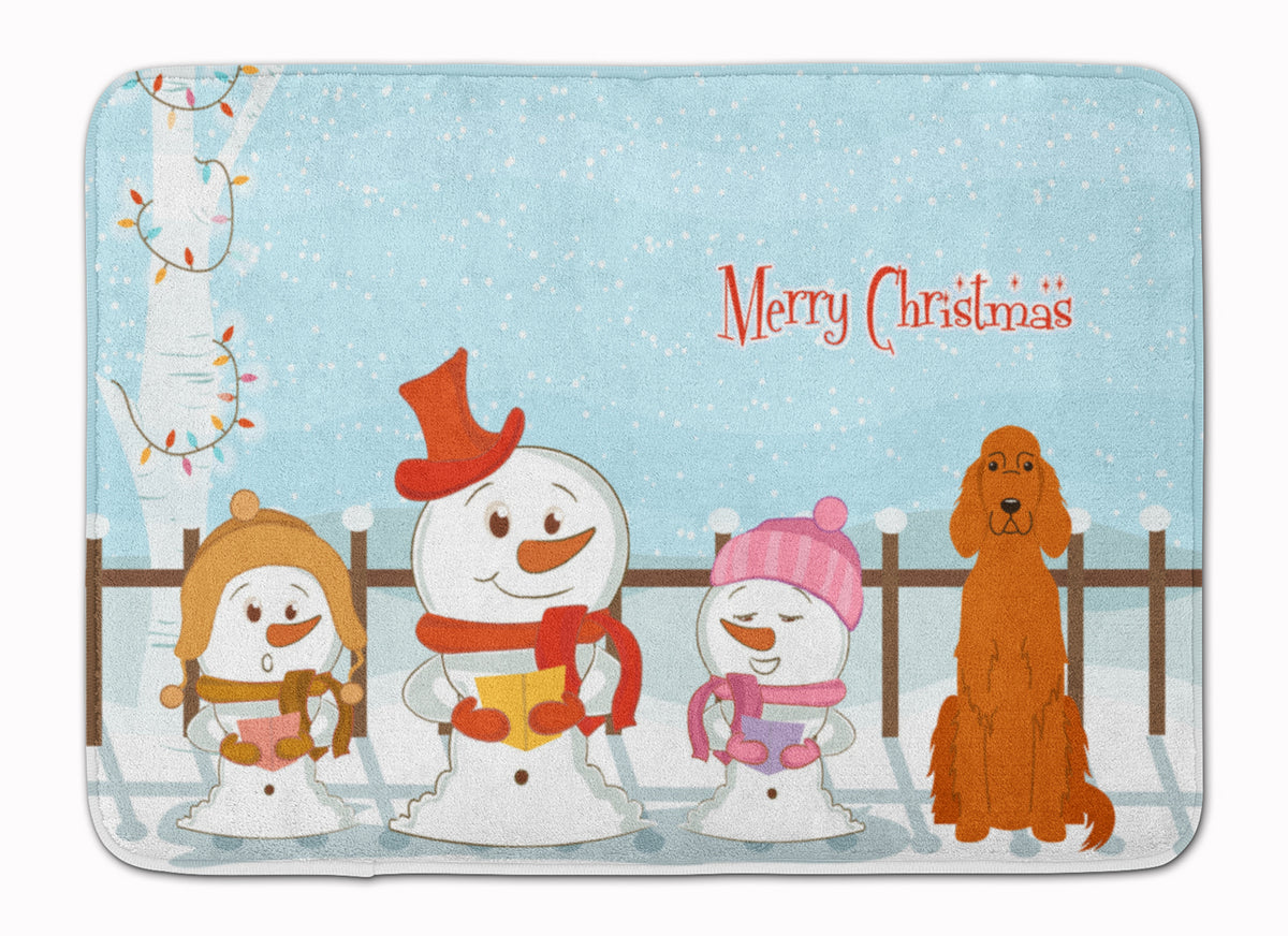 Merry Christmas Carolers Irish Setter Machine Washable Memory Foam Mat BB2395RUG - the-store.com