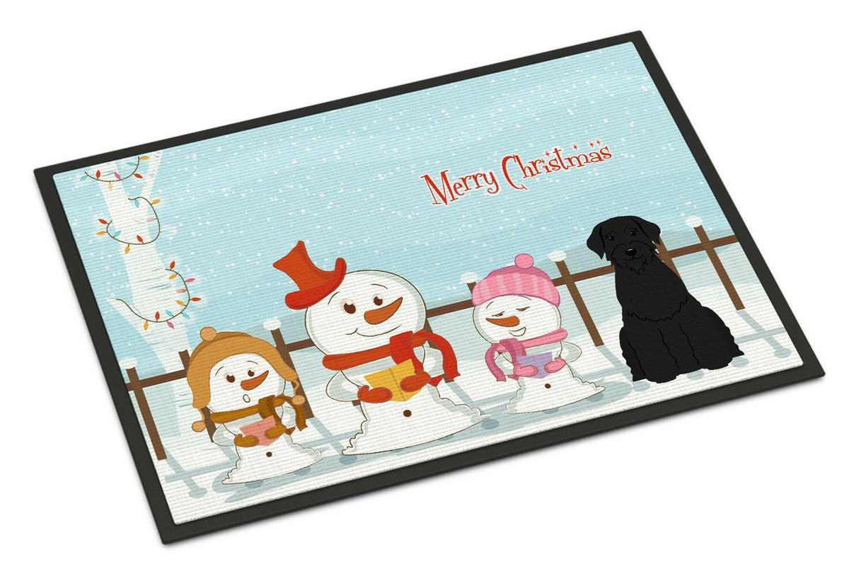 Merry Christmas Carolers Giant Schnauzer Indoor or Outdoor Mat 24x36 BB2397JMAT - the-store.com