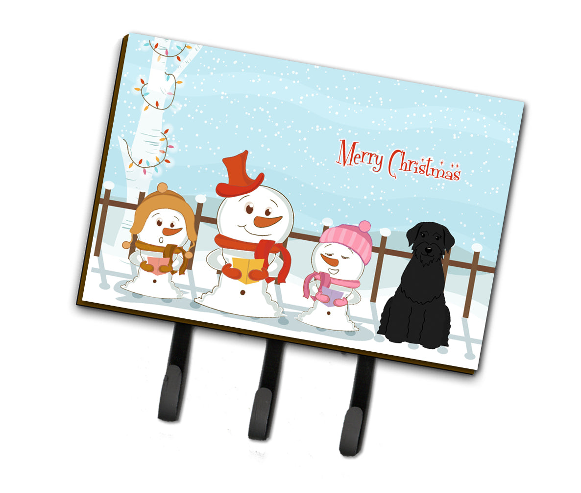 Merry Christmas Carolers Giant Schnauzer Leash or Key Holder BB2397TH68  the-store.com.