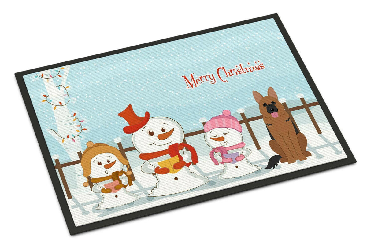 Merry Christmas Carolers German Shepherd Indoor or Outdoor Mat 24x36 BB2398JMAT - the-store.com