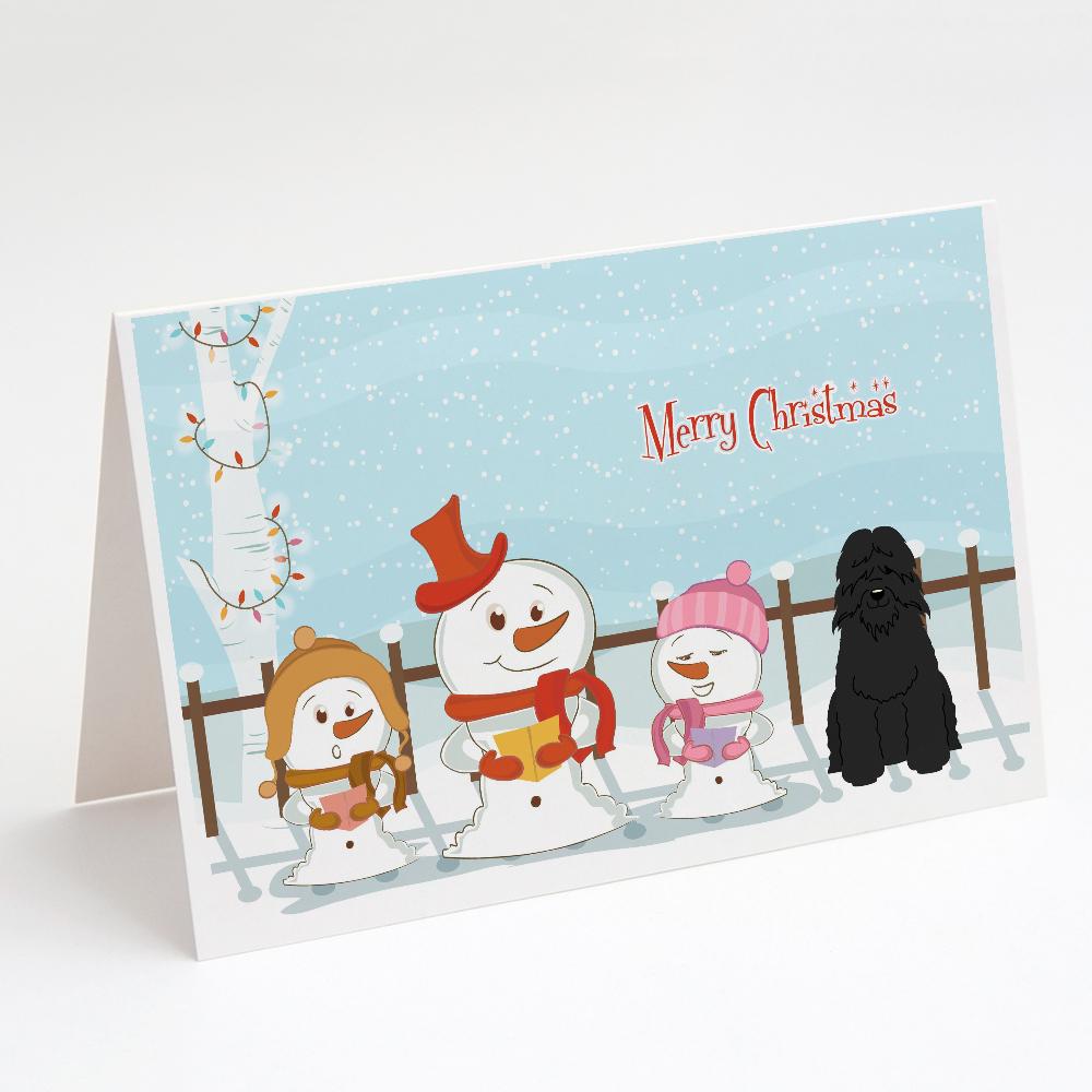 Buy this Merry Christmas Carolers Bouvier des Flandres Greeting Cards and Envelopes Pack of 8