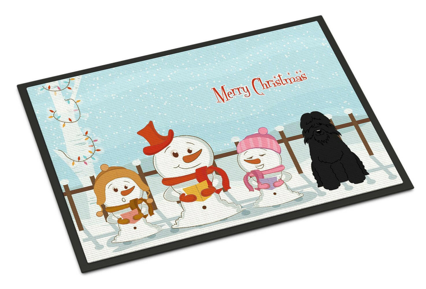 Merry Christmas Carolers Bouvier des Flandres Indoor or Outdoor Mat 24x36 BB2405JMAT - the-store.com