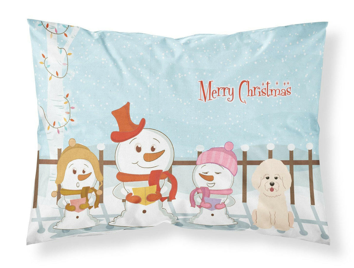 Merry Christmas Carolers Bichon Frise Fabric Standard Pillowcase BB2406PILLOWCASE by Caroline&#39;s Treasures