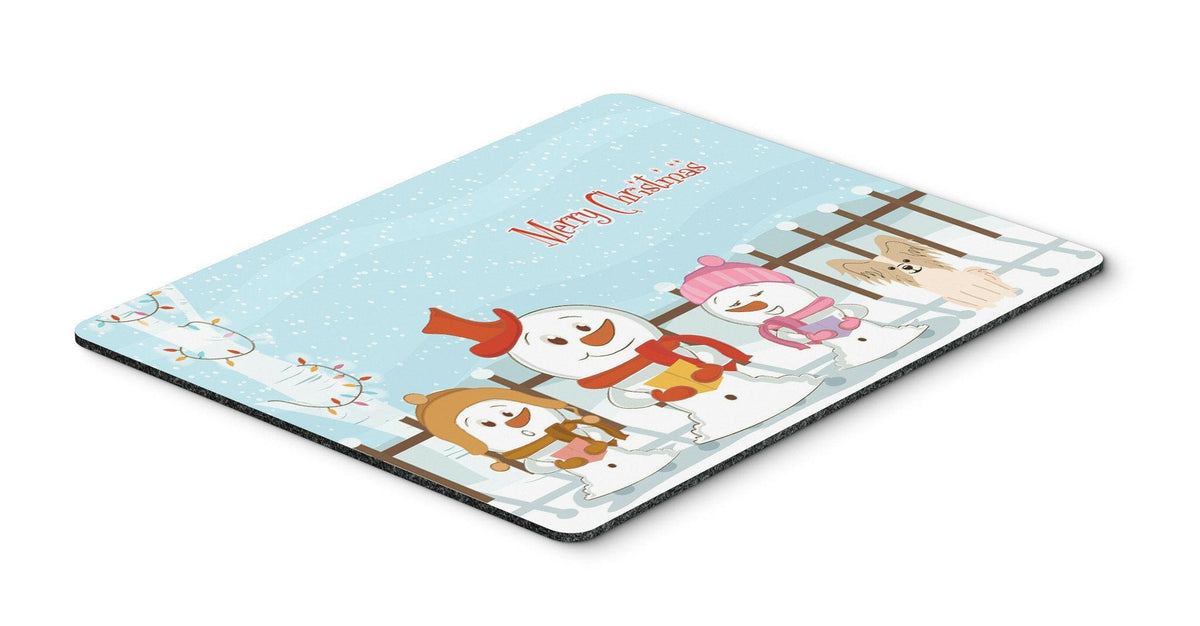 Merry Christmas Carolers Papillon Sable White Mouse Pad, Hot Pad or Trivet BB2408MP by Caroline&#39;s Treasures