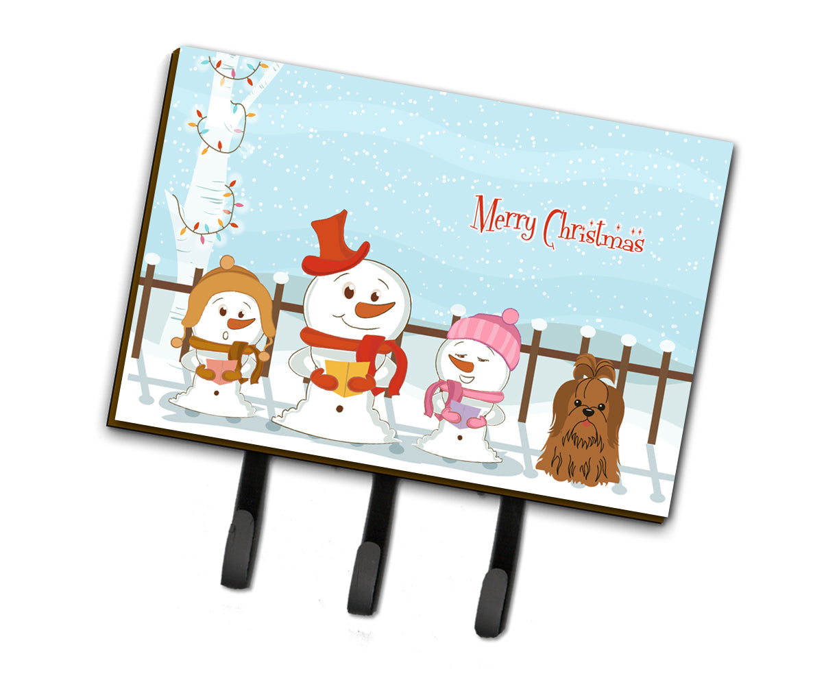 Merry Christmas Carolers Shih Tzu Chocolate Leash or Key Holder BB2417TH68  the-store.com.