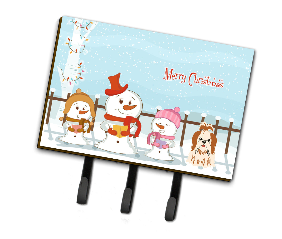 Merry Christmas Carolers Shih Tzu Red White Leash or Key Holder  the-store.com.