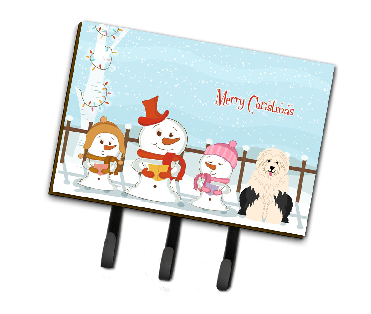 Merry Christmas Carolers Old English Sheepdog Leash or Key Holder BB2427TH68  the-store.com.