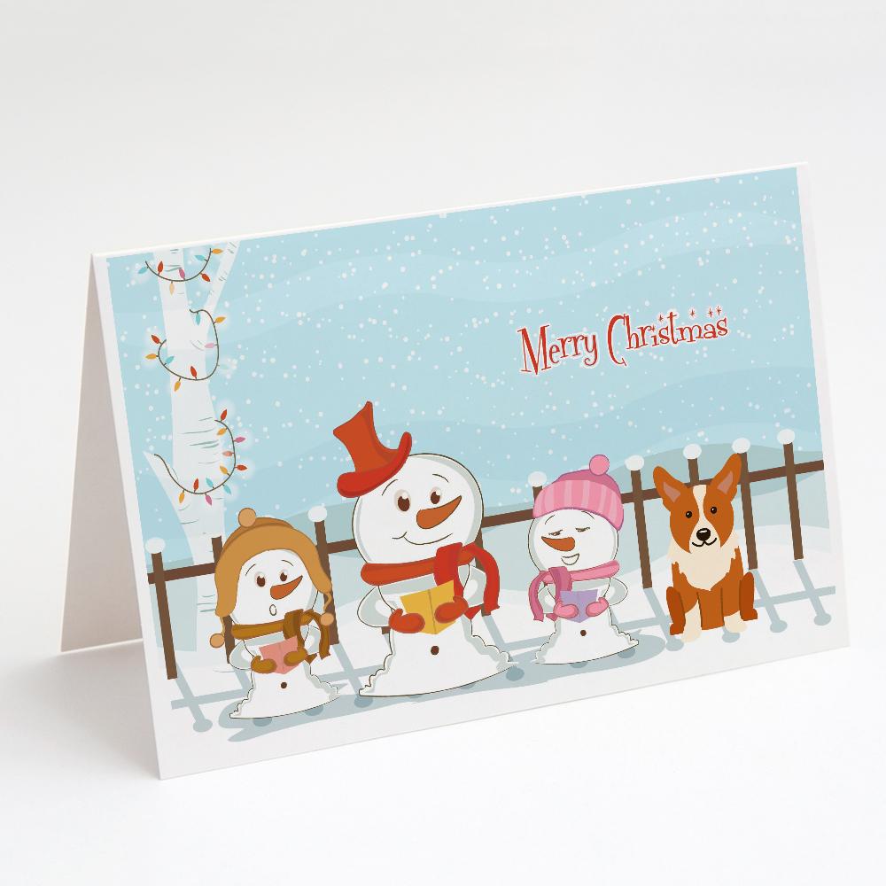 Buy this Merry Christmas Carolers Corgi Greeting Cards and Envelopes Pack of 8