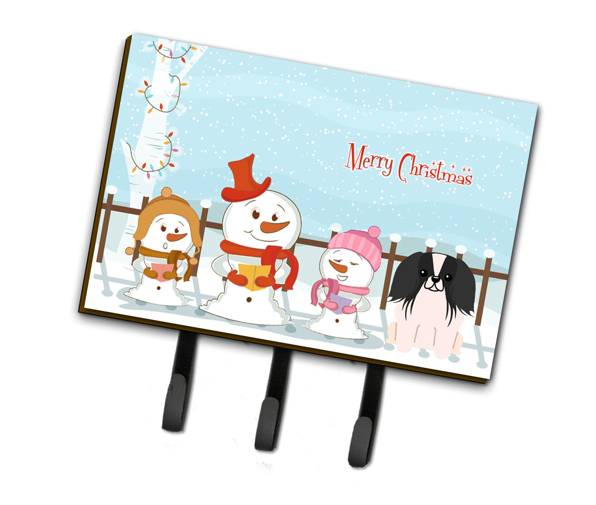 Merry Christmas Carolers Pekingnese Black White Leash or Key Holder BB2436TH68  the-store.com.