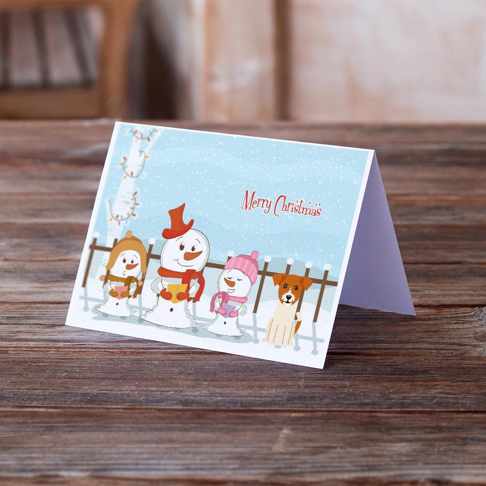 Buy this Merry Christmas Carolers Jack Russell Terrier Greeting Cards and Envelopes Pack of 8